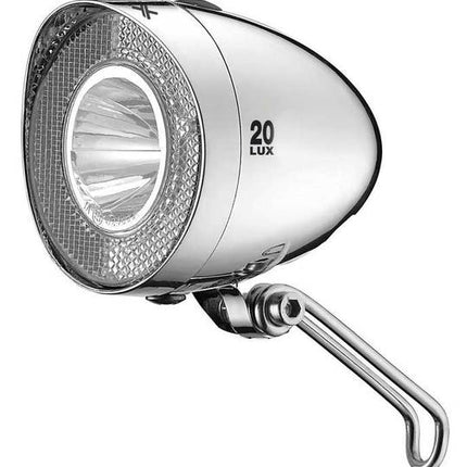 Fiets koplamp XLC Retro CL-F20 Batt 20 Chroom