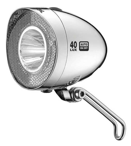 Fiets koplamp XLC Retro Switch CL-D04 Senso 40 Chroom