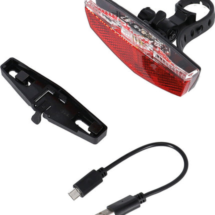 Fiets achterlicht XLC CL-R19 Accu 50-80MM Zwart
