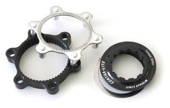 XLC Centerlock Adapter 6 Noks-naaf Zwart Zilver