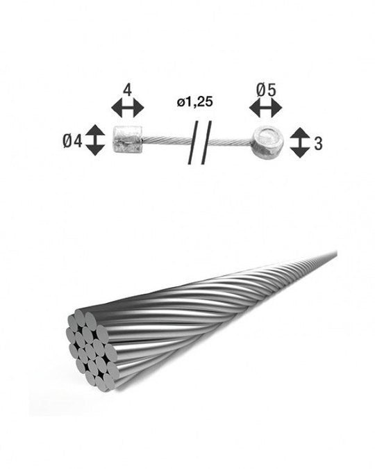 Versnellingskabel XLC SH-X13 Kabel Vers Binnen 2.25 Zilver