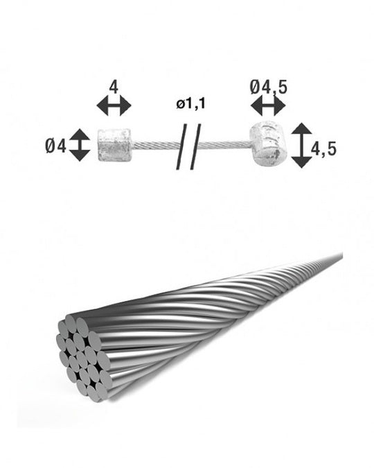 Versnellingskabel XLC SH-X15 Kabel Vers Binnen 2.25 Zilver