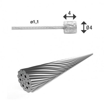Versnellingskabel XLC SH-X17 Kabel Vers Binnen 3.00 Zilver