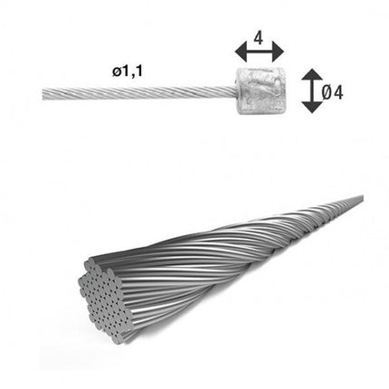Versnellingskabel XLC SH-X17 Kabel Vers Binnen 2.25 Zilver