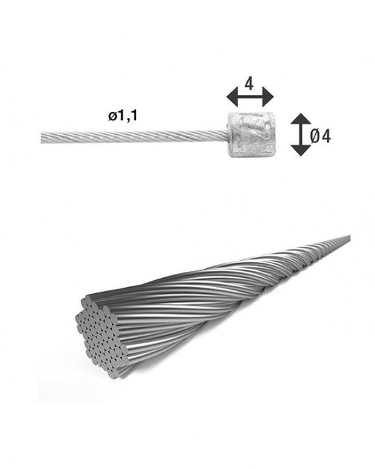 Versnellingskabel XLC SH-X17 Kabel Vers Binnen 2.25 Zilver