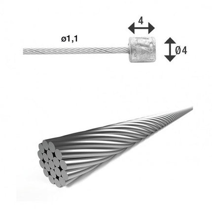 Versnellingskabel XLC SH-X17 Kabel Vers Binnen 4.00 Zilver