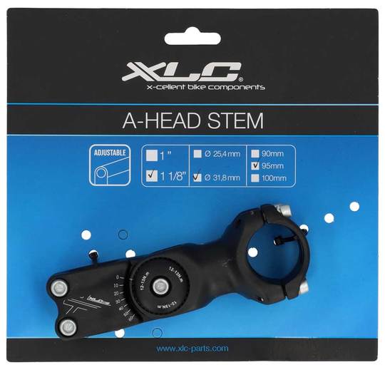 Stuurpen XLC Comp ST-T14 Ahead 11/8 95 Verst Zwart