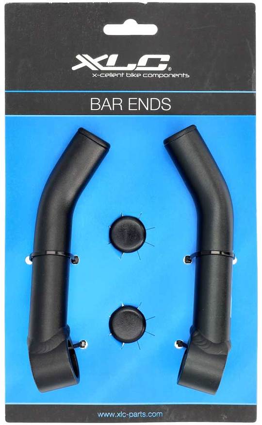 Bar-Ends XLC BE-A01 Ends Gebogen 140MM stel Zwart