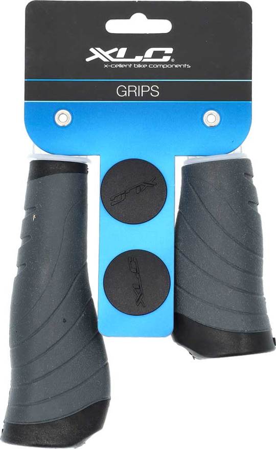 Handvat XLC Ergo GR-S04 135-92MM-GRY stel Zwart Grijs