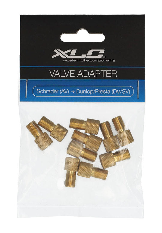 Ventielnippel XLC PU-X14 DV-SV-AV Koper 10 PUX14 Goud