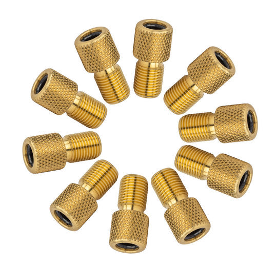 Ventielnippel XLC PU-X14 DV-SV-AV Koper 10 PUX14 Goud