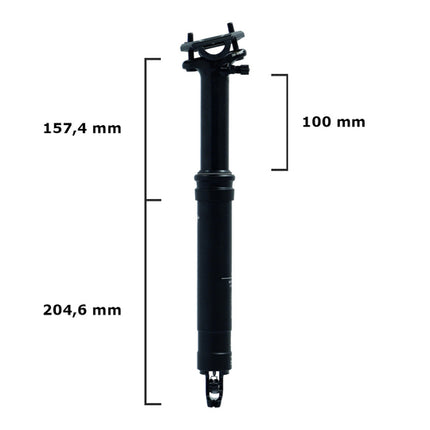 Zadelpen XLC ICR SP-S14 27.2X390 Drop 100 SPS14 Zwart