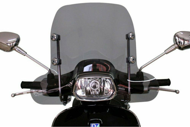 Windscherm Faco Vespa Sprint Smoke vanaf bj. 2014 5/125cc inclusief chromen bevestigingsmaterialen