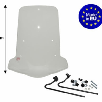 Pare-brise Regia avec kit de fixation (fabriqué en UE) hauteur 73cm clair néo 4t, néo va2008