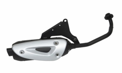 pot d'échappement tecno (fabriqué en UE) noir aerox 4t, nitro 4t, ovetto, giggle, neo 4t