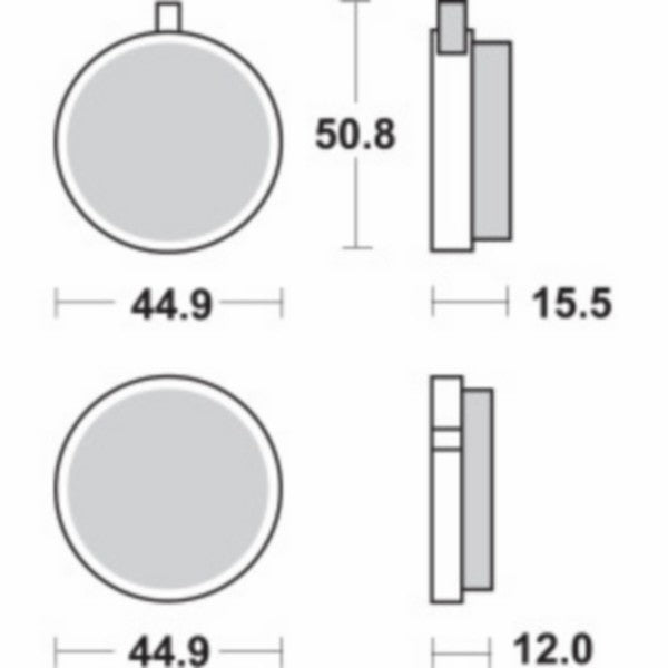 jeu de plaquettes de frein SBS rond pour FS1, RD-M 500HF