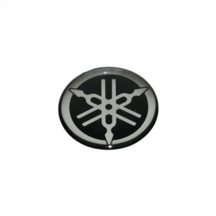 sticker Yamaha origineel logo rond zwart/chroom yamaha x01f153a1000