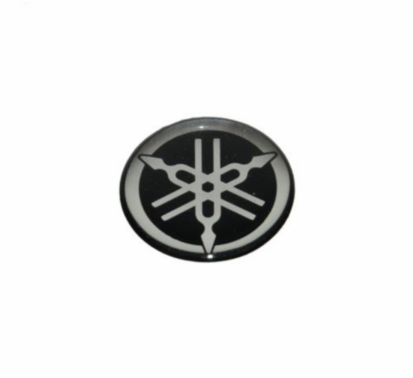 sticker Yamaha origineel logo rond zwart/chroom yamaha x01f153a1000