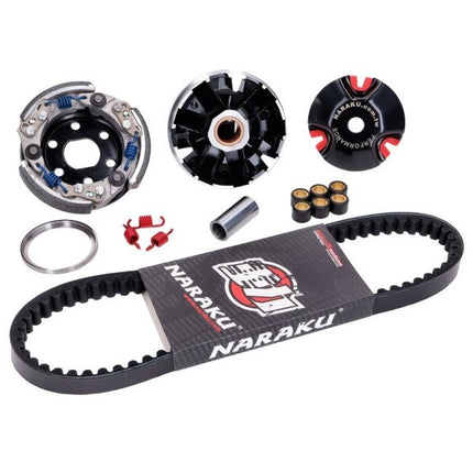 variokit naraku set courroie trapézoïdale 2t minarelli hor+vert, sco malaguti, sco yamaha kit.a.49055