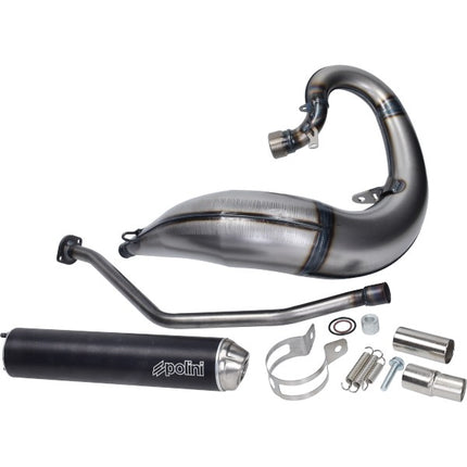 pot d'échappement Polini droit passage haut Beta RR 50, Minarelli AM6 200.0415