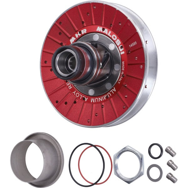 koppeling poelieset malossi mhr aluminium lang blok 128mm minarelli hor+vert, sco aprilia, sco malaguti, sco yamaha 6114590