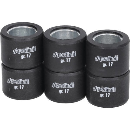 galets de variateur Polini 17.0gr 23x18mm SH300, Xciting 250, X-Max 250cc, X-Max 300, Agility 300cc 242.300