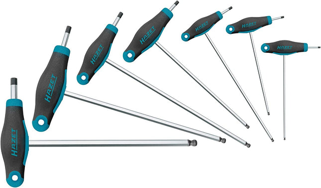 Haakse Stiftsleutelset Hazet 7-delig - 2 tm 8mm
