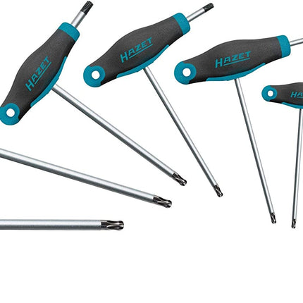 Haakse Stiftsleutelset Torx Hazet 7-delig - T9 t/m T40