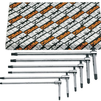 Torx stiftsleutelset Beta Tools 951TX/S6 met greep (6 delig)