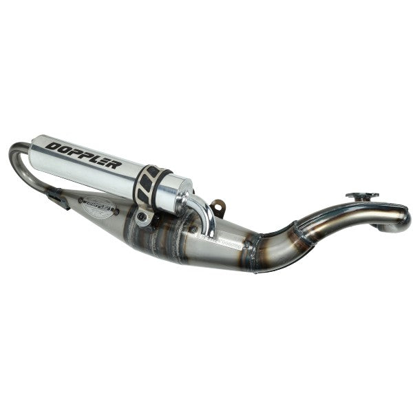 uitlaat Doppler blank aluminium minarelli hor ac, minarelli hor lc, beta, ark, cpi, malaguti, f12, yamaha, aerox, jog, mbk nitro 265275
