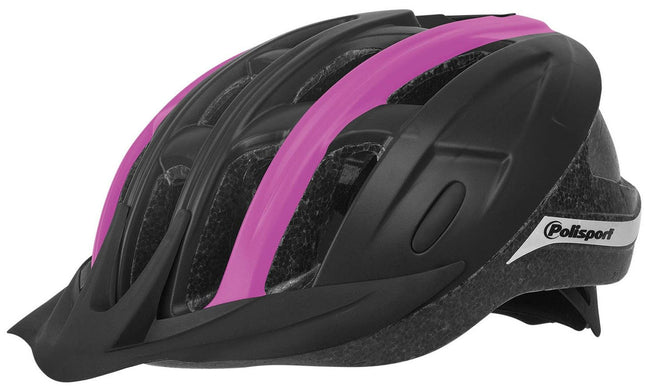Fietshelm Polisport Ride-In M (54-58cm) - zwart/fuchsia