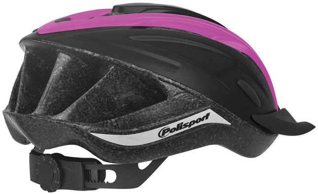 Fietshelm Polisport Ride-In M (54-58cm) - zwart/fuchsia