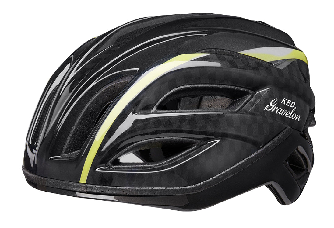 Fietshelm KED Gravelon L (58-61cm) - checkered flag