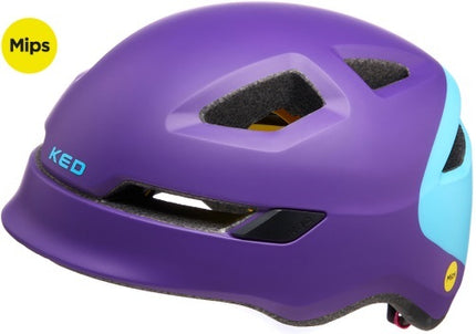 Fietshelm KED Pop Mips - medium (52-56 cm) - purple sky blue