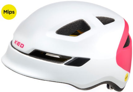 Casque de vélo KED Pop Mips - small (48-52 cm) - blanc magenta
