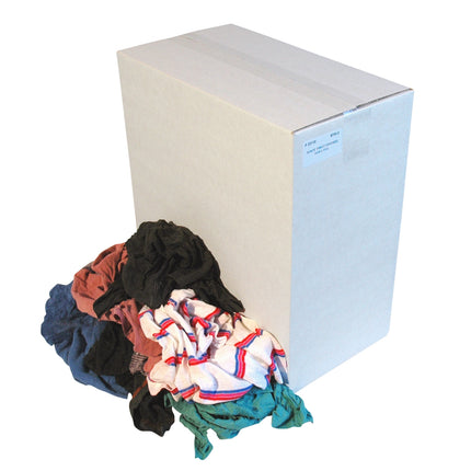 Colorful tricot cleaning rags / cleaning cloths thick and thin - box of 10kg