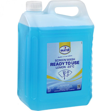 Ruitensproeiervloeistof Eurol Screen Wash - Kant & Klaar (tot -22 graden) - 5 liter