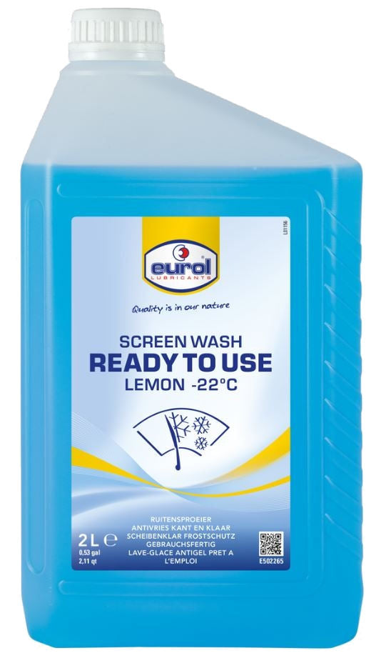 Ruitensproeiervloeistof Eurol Screen Wash - Kant & Klaar (tot -22 graden) - 5 liter