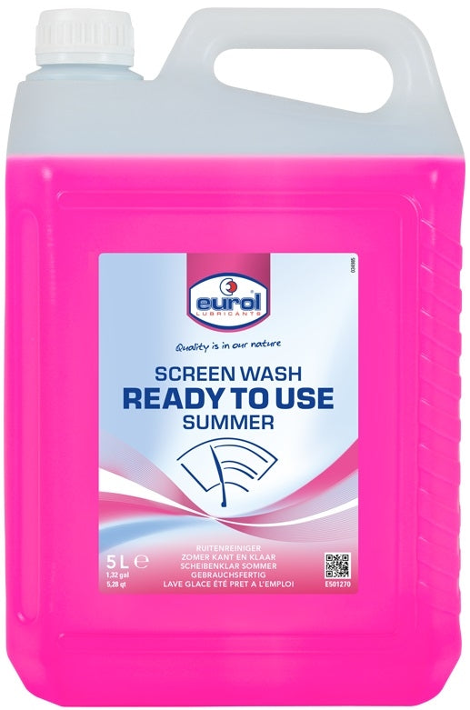 Ruitensproeiervloeistof Eurol Screen Wash Kant & Klaar Zomer - 5 liter