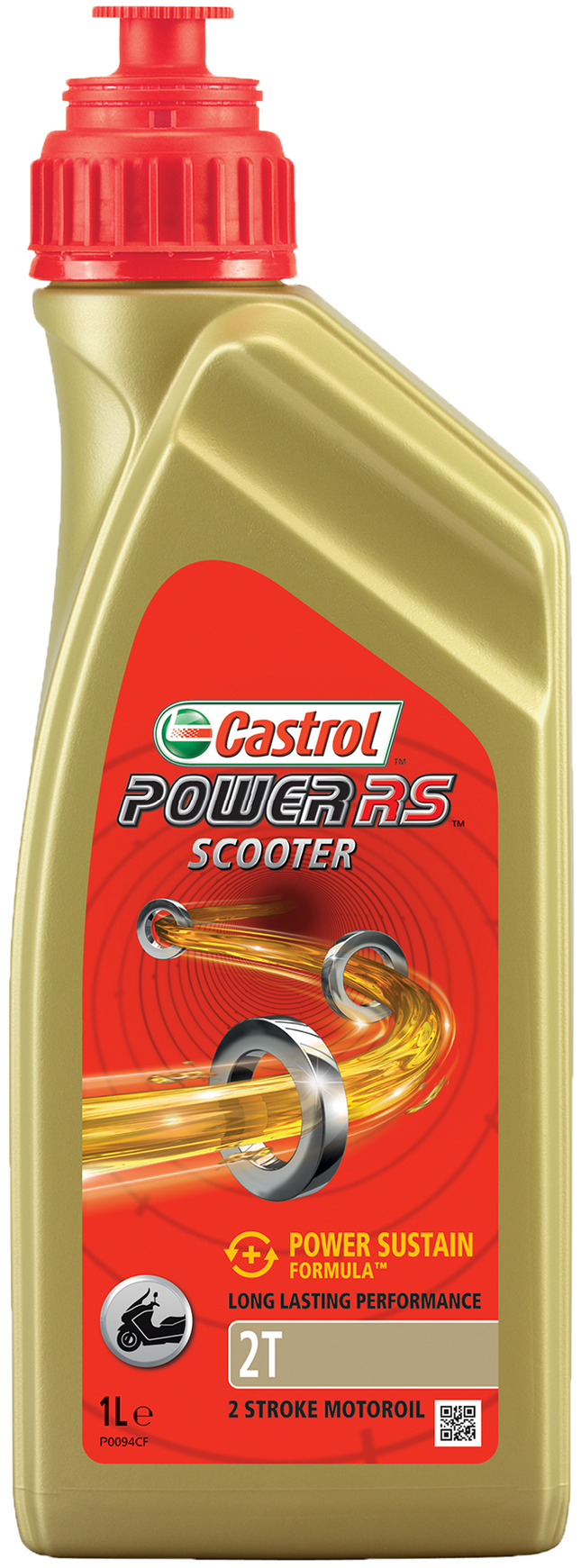 Olie Castrol Power RS Scooter 2T - fles à 1 liter