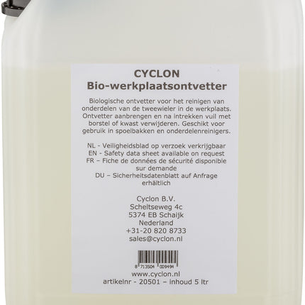Cyclon Bio werkplaats ontvetter (5 liter)
