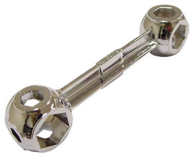 Kopsleutel 10 gats chroom