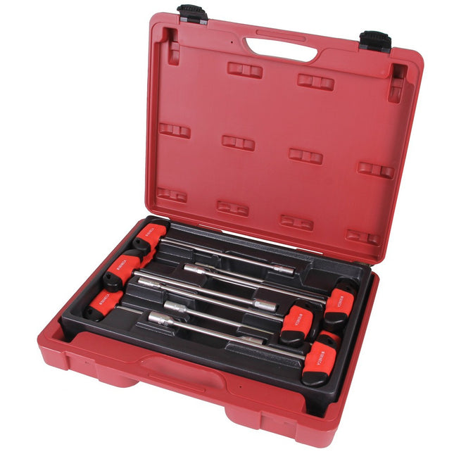 Dopschroevendraaierset Seneca met t-handvat 9 delig professioneel (5 t/m 13 mm)