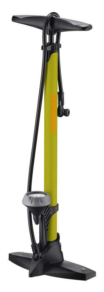 Hogedruk fietspomp IceToolz 240A451 met manometer 160PSI - staal