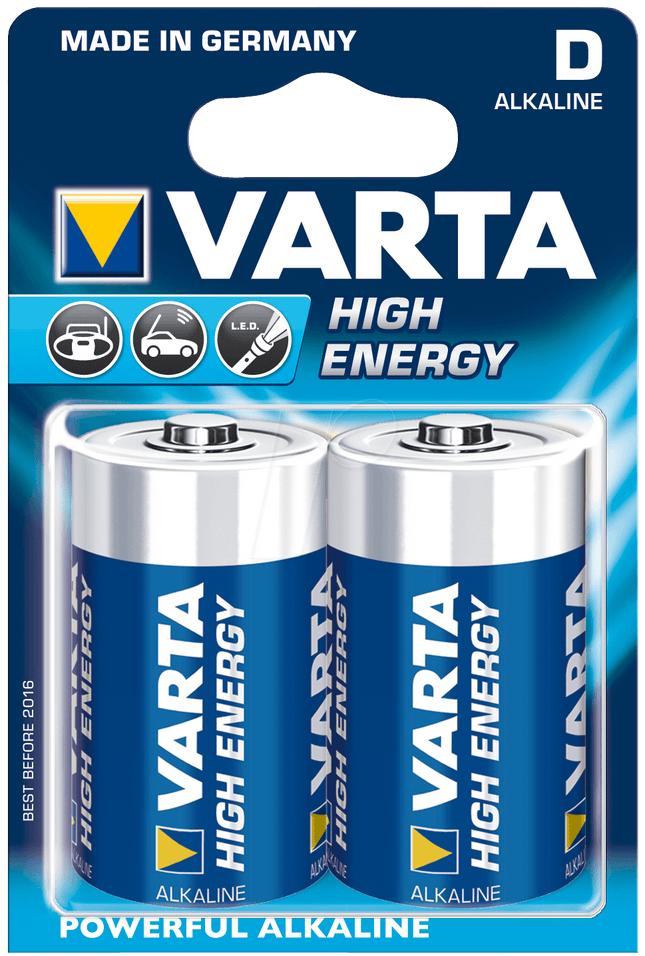 Batterij VARTA Longlife Alkaline LR20  (2x)