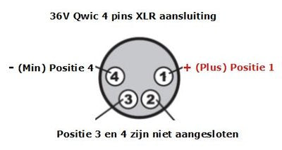 Acculader XLR 4-pins Neutrik - o.a. Quick - 36 Volt / 2 Ah - afbeelding 2