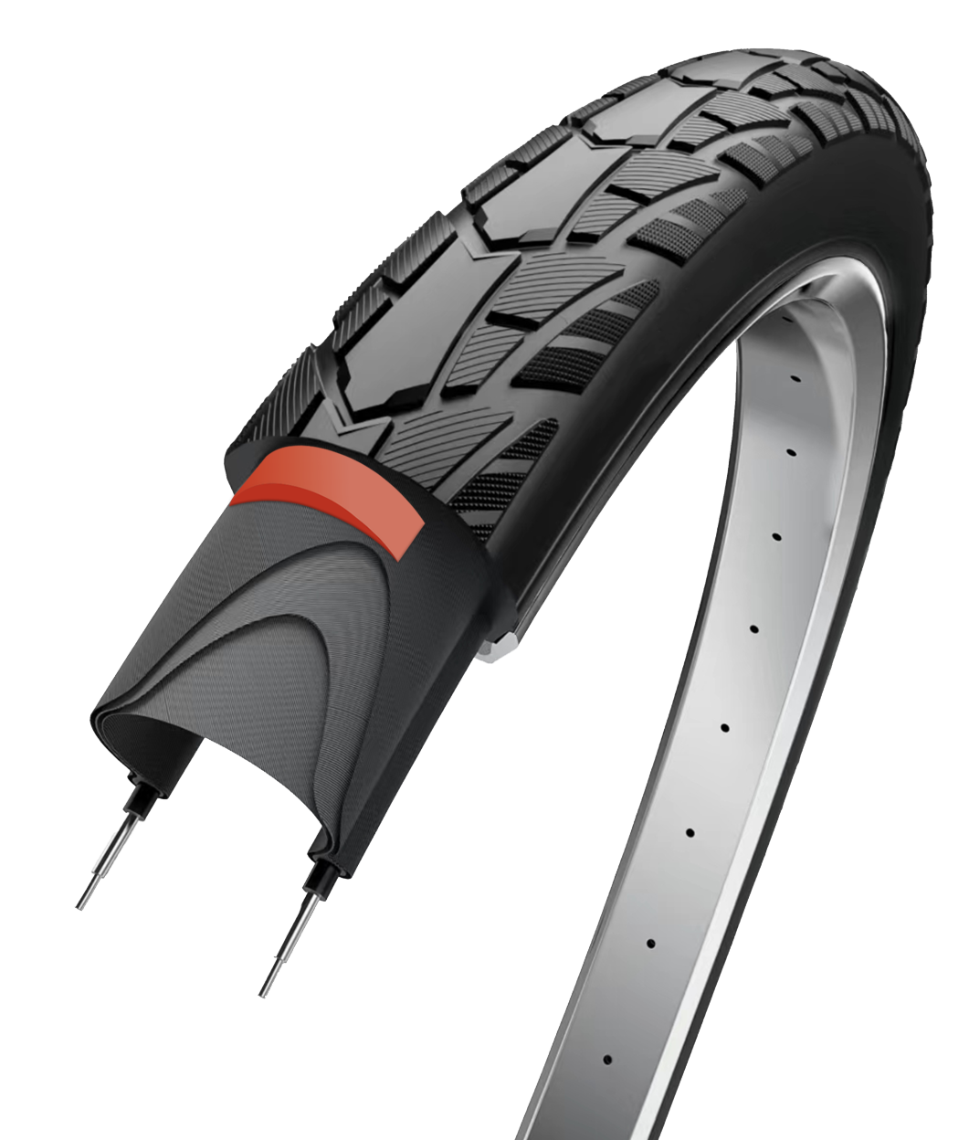 Buitenband Edge Performance Protect Plus 28 x 1.40"/ 37-622 - zwart met reflectie