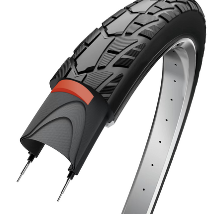 Pneu Edge Performance Protect Plus 28 x 1.60" / 42-622 - Noir avec réflexion