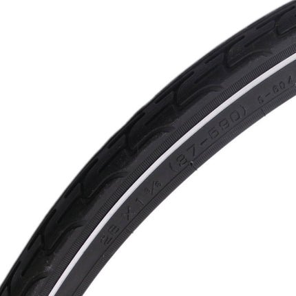 Buitenband 26 x1 3/8" / 37-590 - zwart met witte lijn