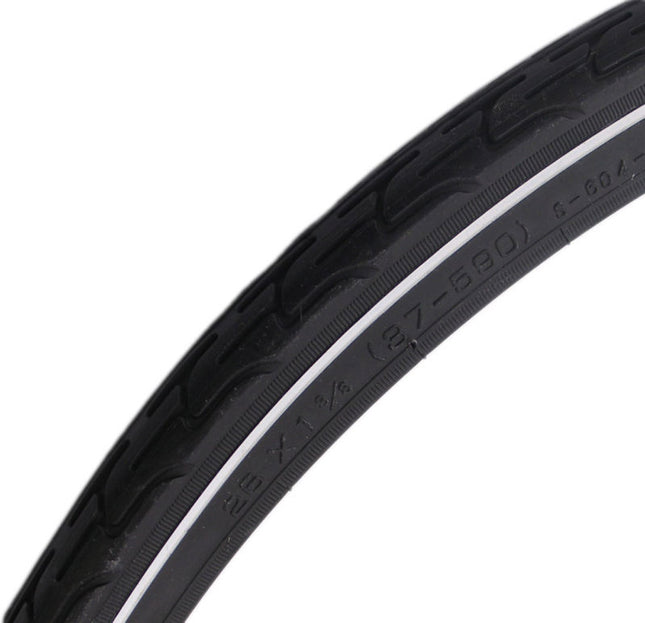 Buitenband 26 x1 3/8" / 37-590 - zwart met witte lijn